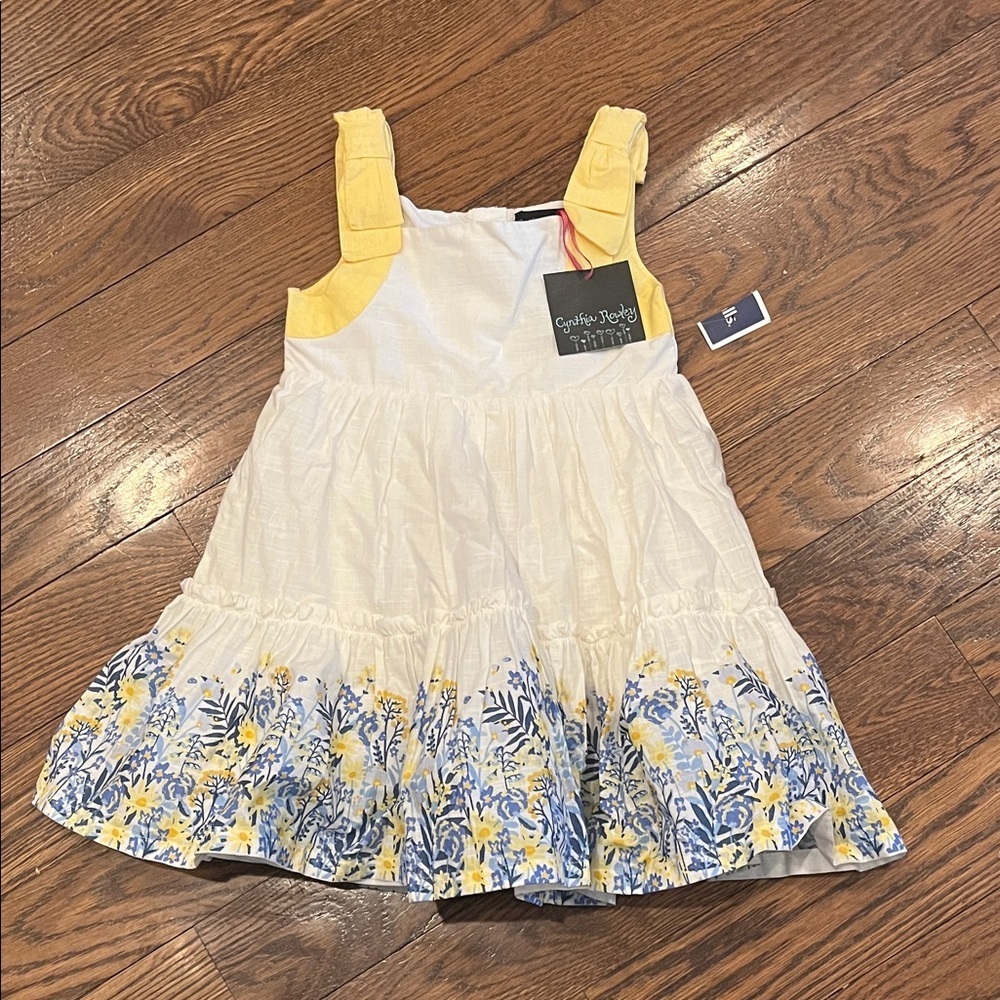 Cynthia a Rowley 3T nwt Girls' White and Yellow Floral Dress
